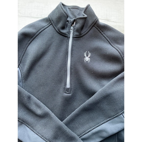 Spyder Other - Spyder Mens Black 1/4 Zip Pullover Jacket Performance Fleece Size L